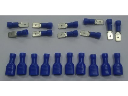 vyr 46221Kablove spojky modre pre 0 25 1 5 mm2 kabel samec samica 10 10 ks