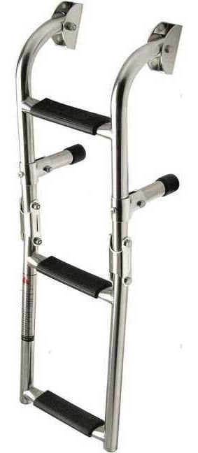 METALFORM Nerezový rebrík 22 cm x 65 cm - 3 schodíky