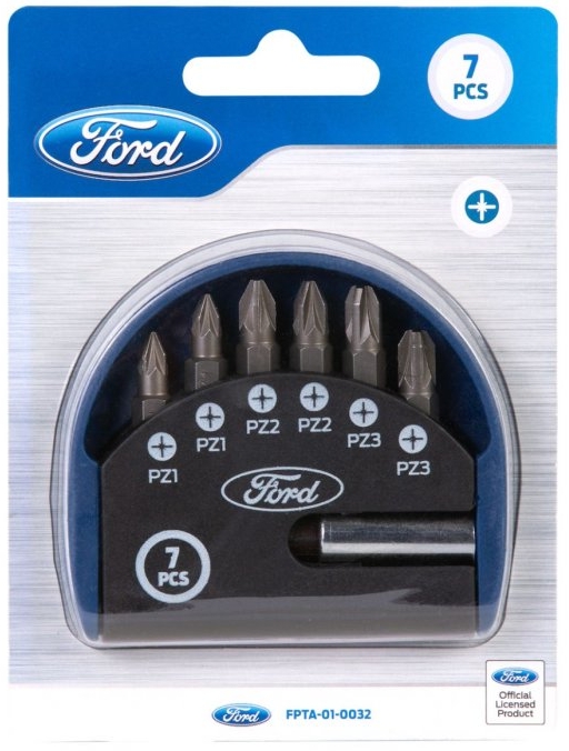 FORD TOOLS Sada 6 ks bitov krížové PZ + nástavec