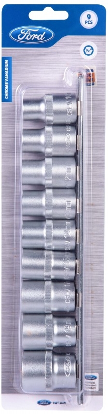 FORD TOOLS Sada nástavcov na gola 9 ks pre 1/2"