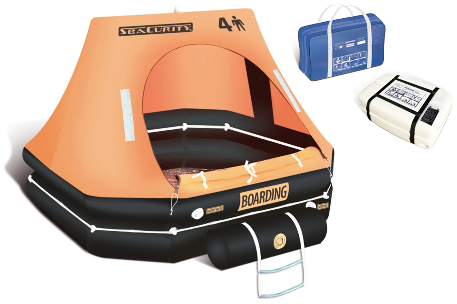 SEACURITY Liferaft ISO 9650-1 Skupina A (Typ 1) - kontajner