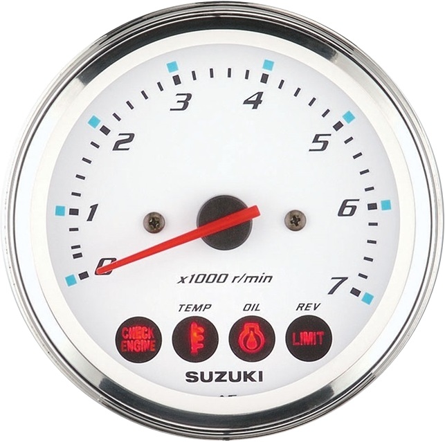 SUZUKI Otáčkomer s alarmami 85 mm  Tachometer s alrmami