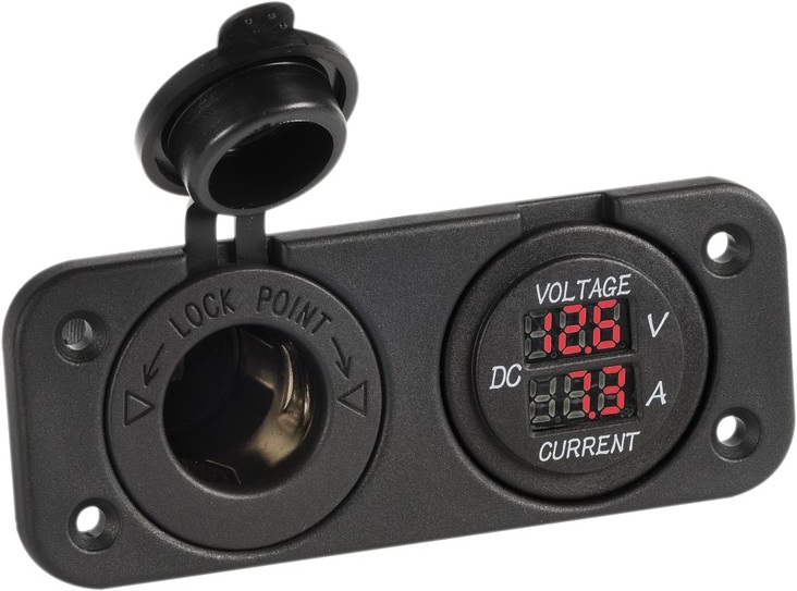 OSCULATI Digitálny voltmeter a ampérmeter a 12 V zásuvka