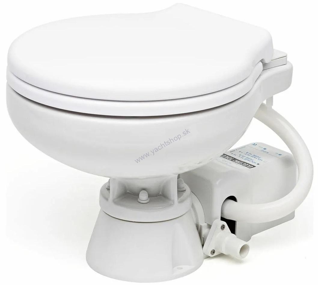 MATRO MARINE Super Compact elektrická toaleta 12 V mäkký plast sedadlo  Rozmery: šírka: 345 mm, vyška: 340 mm zatvorený, vyška: 640 mm otvorený,…