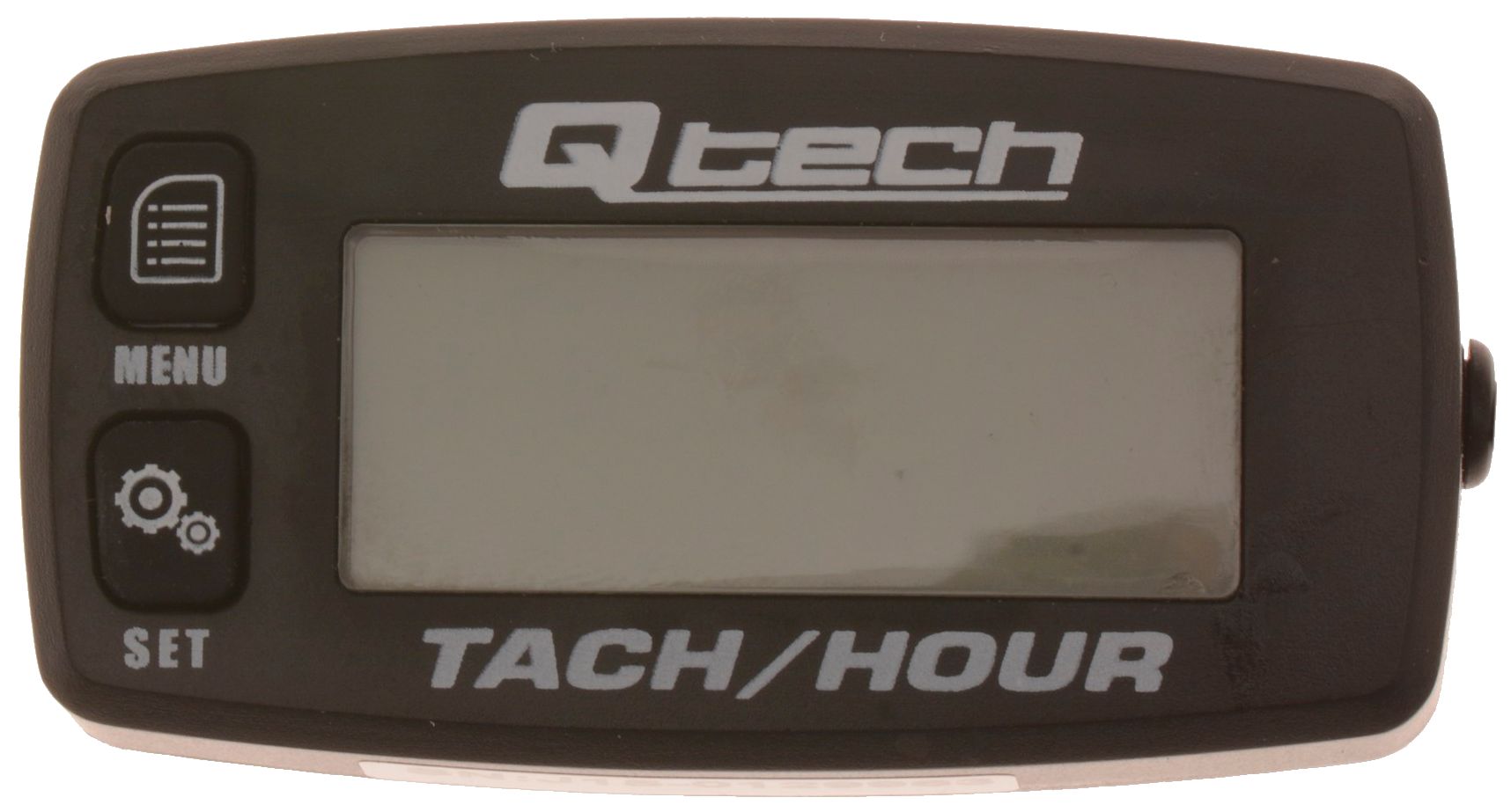 Q-TECH Multifunkčný merač otáčok motora a motohodín M007-104 čierny s podsvieteným displejom  motohodinometer, otáčkomer