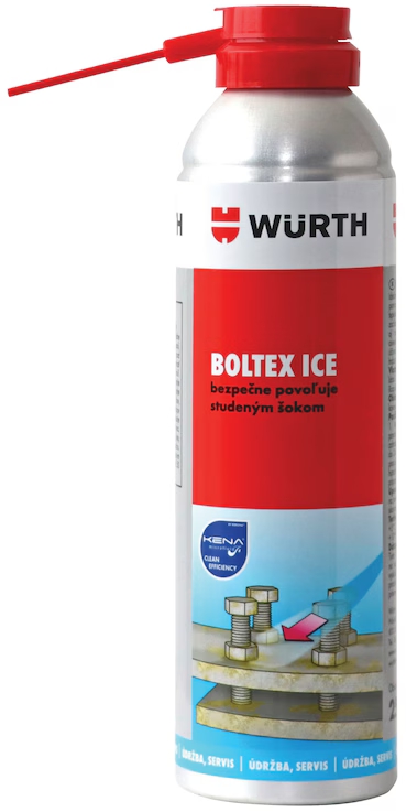 WURTH ODHRDZOVAČ BOLTEX ICE 250 ML  bezpečne povoľuje studeným šokom