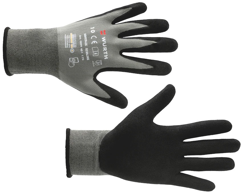 WURTH OCHRANNÉ PRACOVNÉ RUKAVICE SOFTFLEX ECOLINE VEĽKOSŤ 7