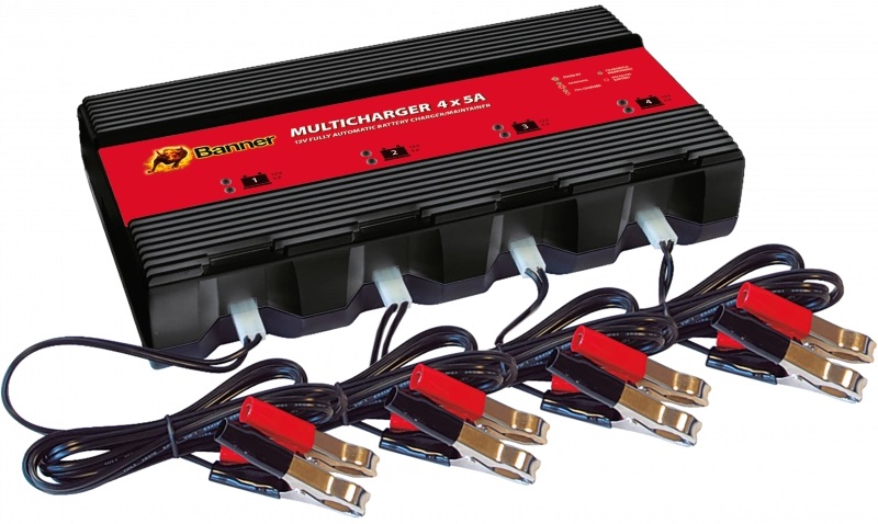 BANNER MULTICHARGER 4 x 5A Automatická nabíjačka 4 batérií 12 V, 4 x 5 A