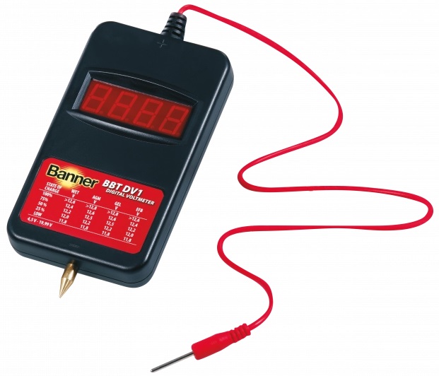 BANNER BBT DV1 Digitálny voltmeter 4,5 - 19,99 V  TESTER BATÉRIÍ - DIGITÁLNY VOLTMETER