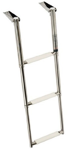 METALFORM Nerezový teleskopický rebrík - 3 schodíky  49.541.03