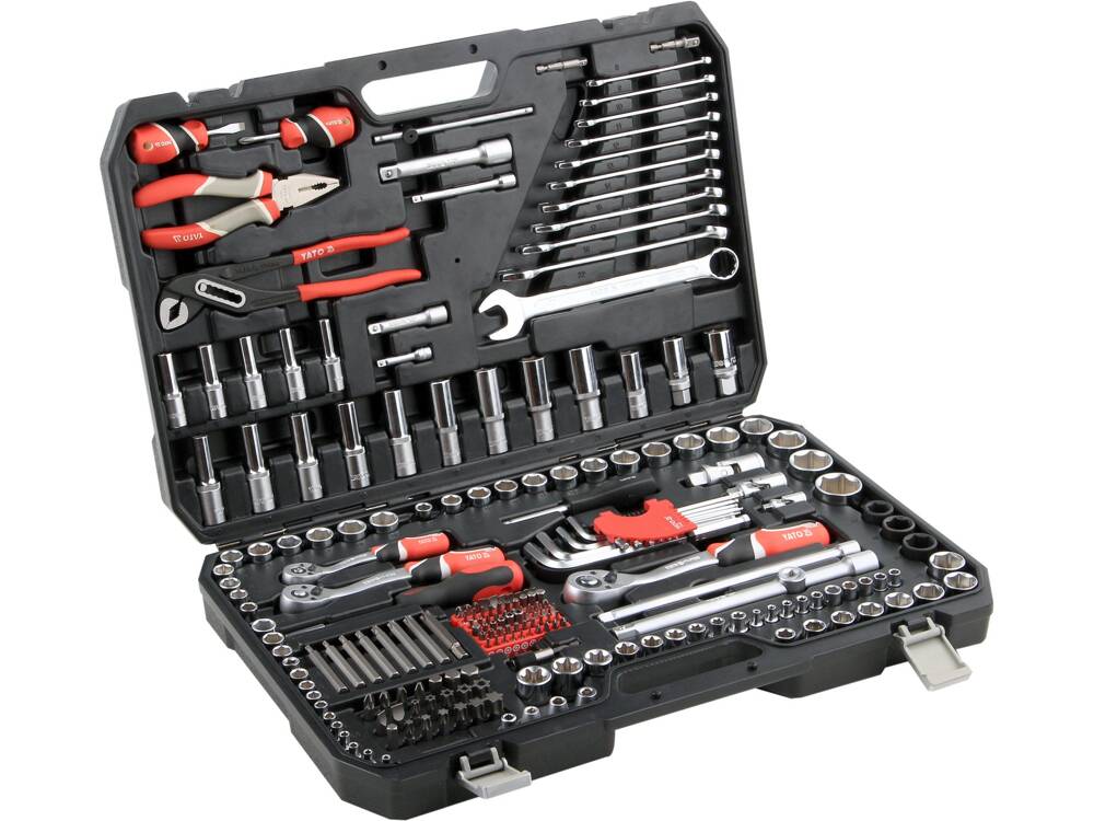 YATO Gola sada 1/4″, 3/8″, 1/2″ + príslušenstvo 225 ks
