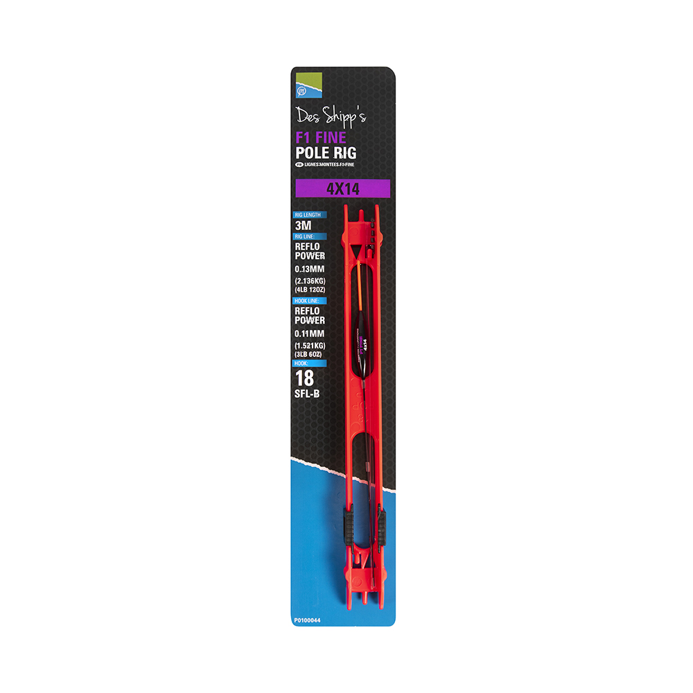 PRESTON 4X10 F1 Fine Pole Rig