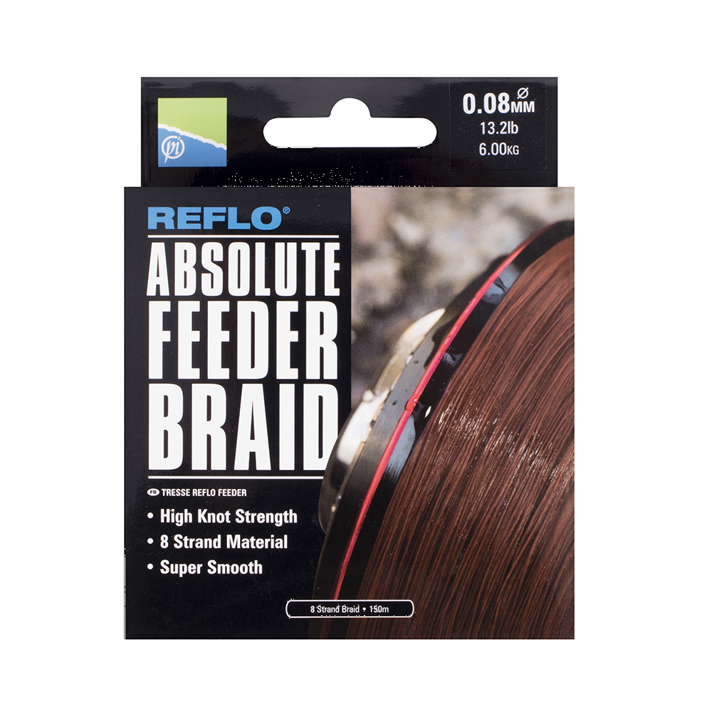 PRESTON Reflo Absolute Feeder Braid - 0.12mm