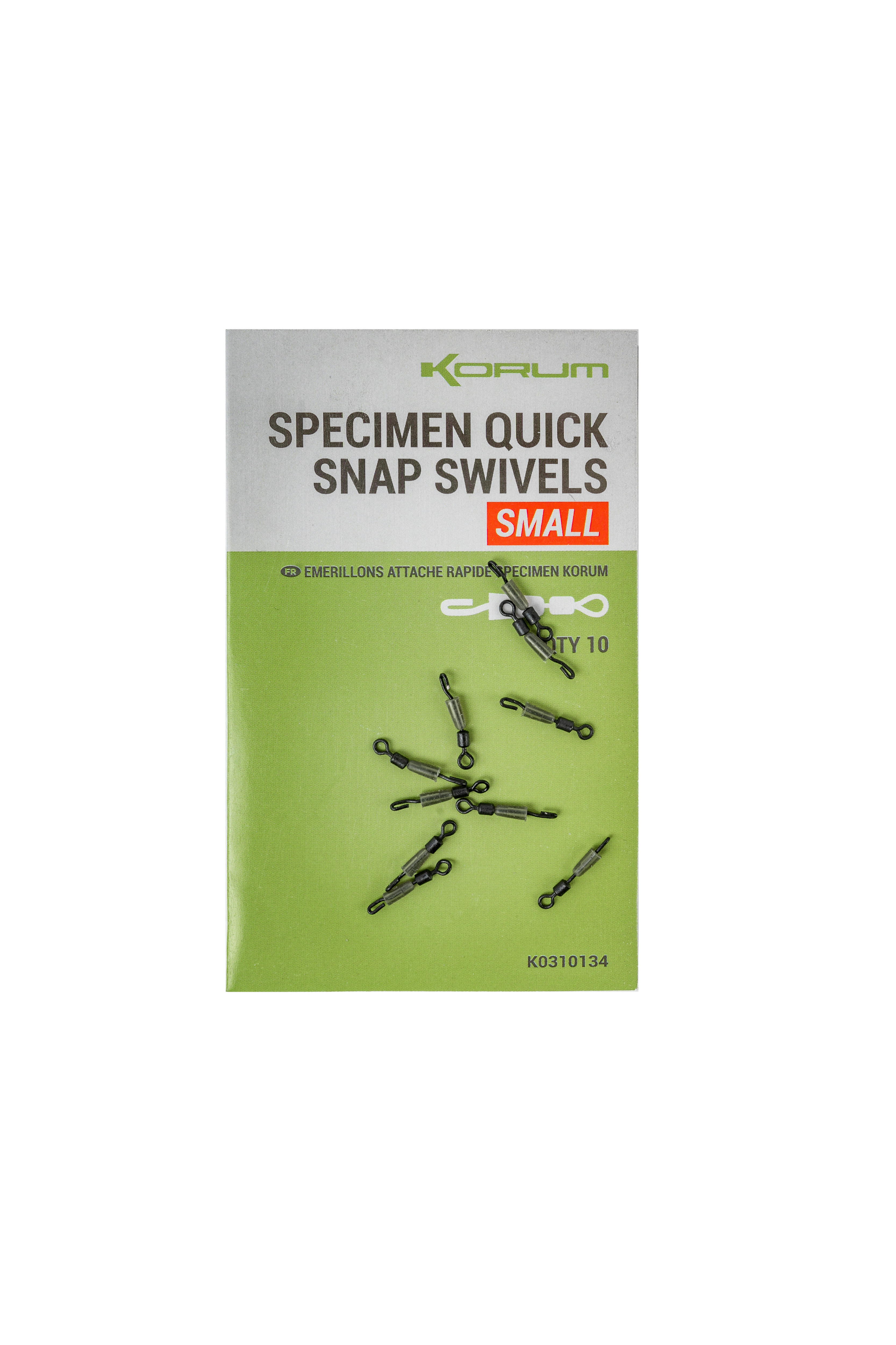 KORUM Specimen Quick Snap Swivels - Small