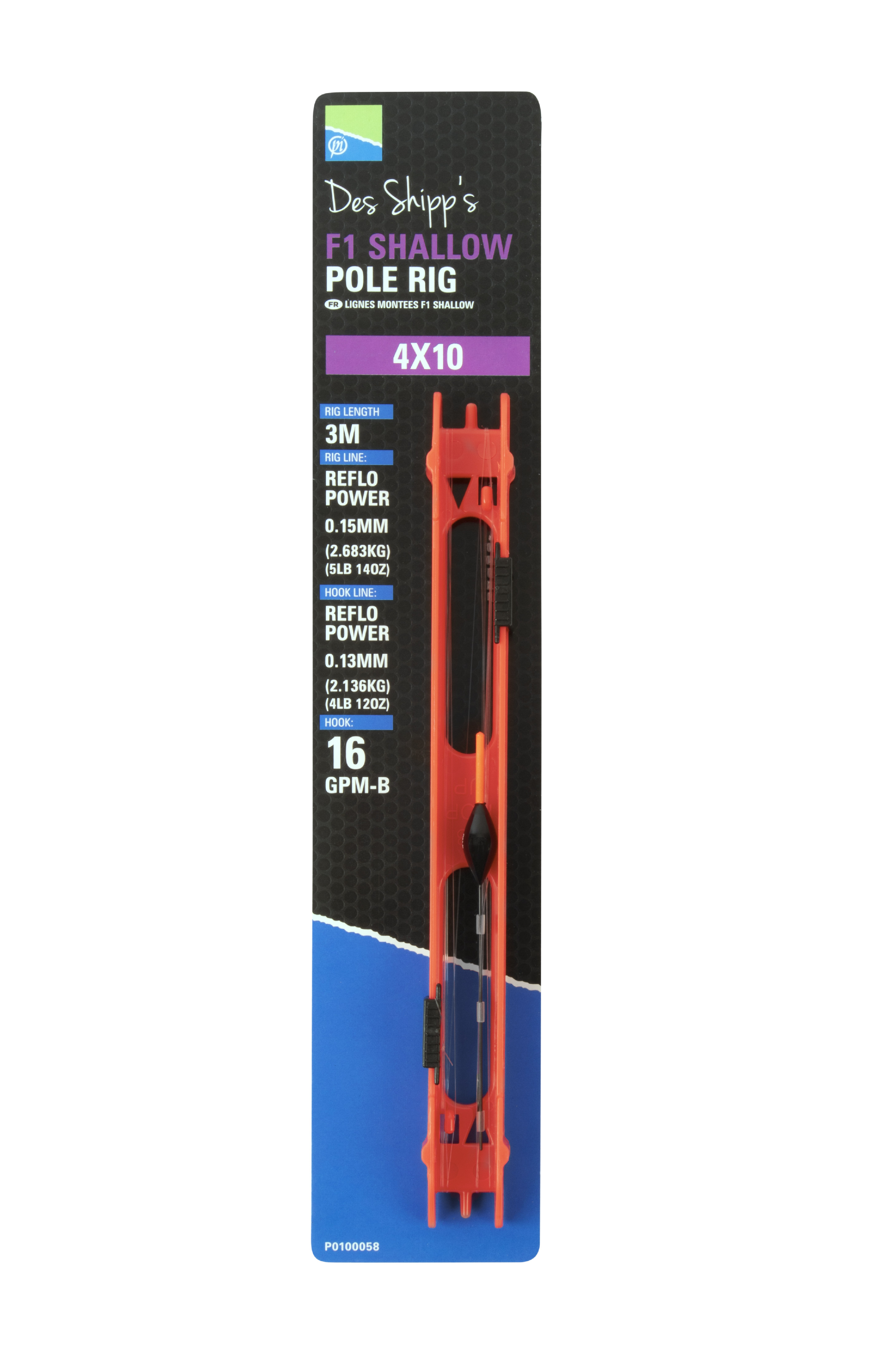 PRESTON 4X10 F1 Shallow Pole Rig