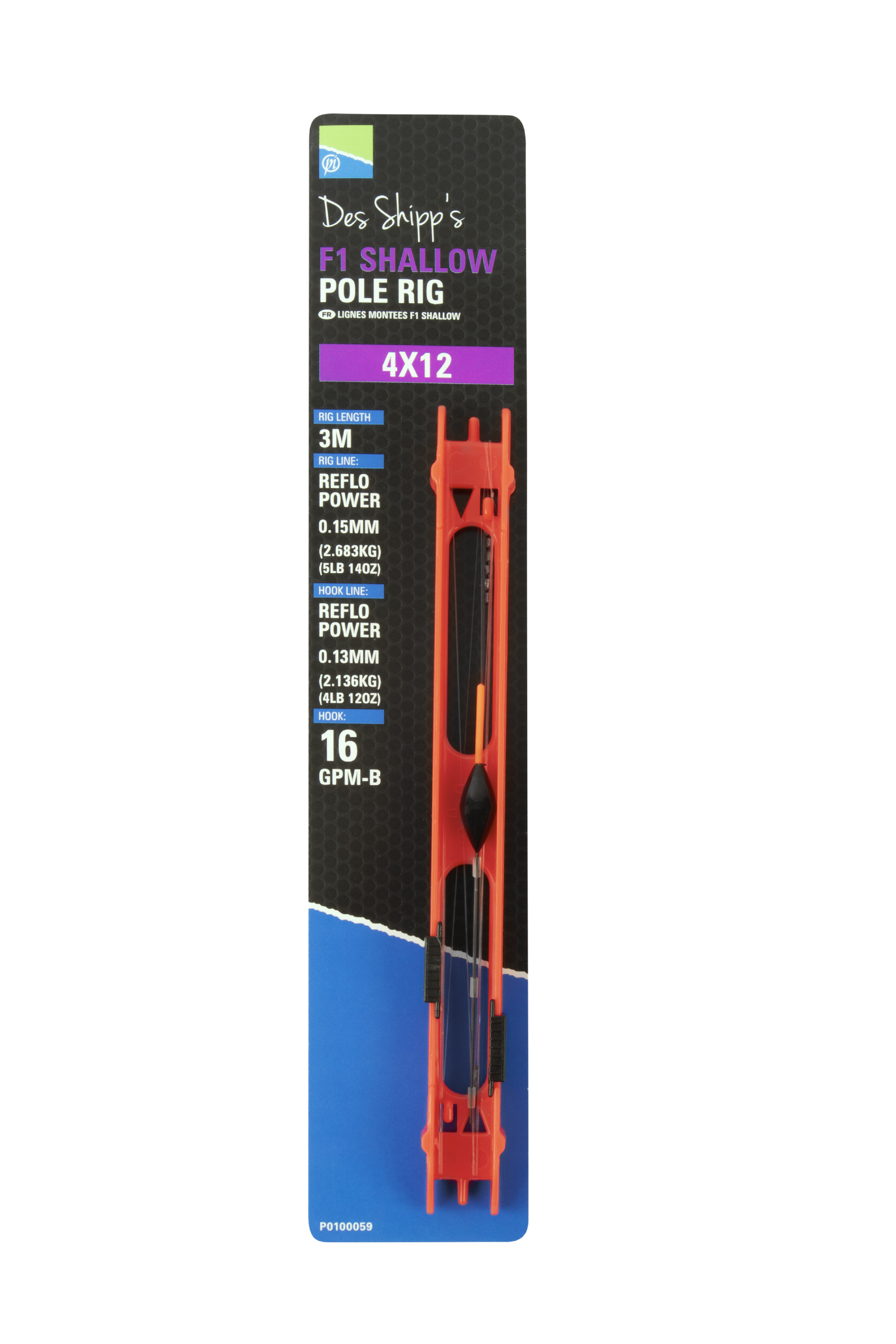 PRESTON 4X12 F1 Shallow Pole Rig