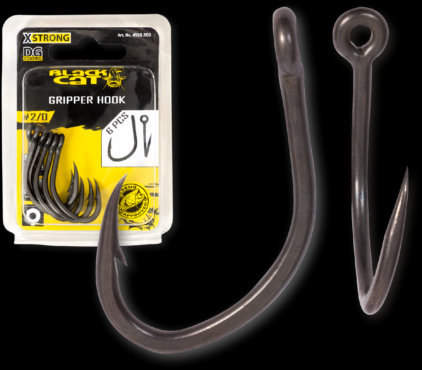 BLACKCAT #3/0 Gripper Hook DG DG coating 6 pcs