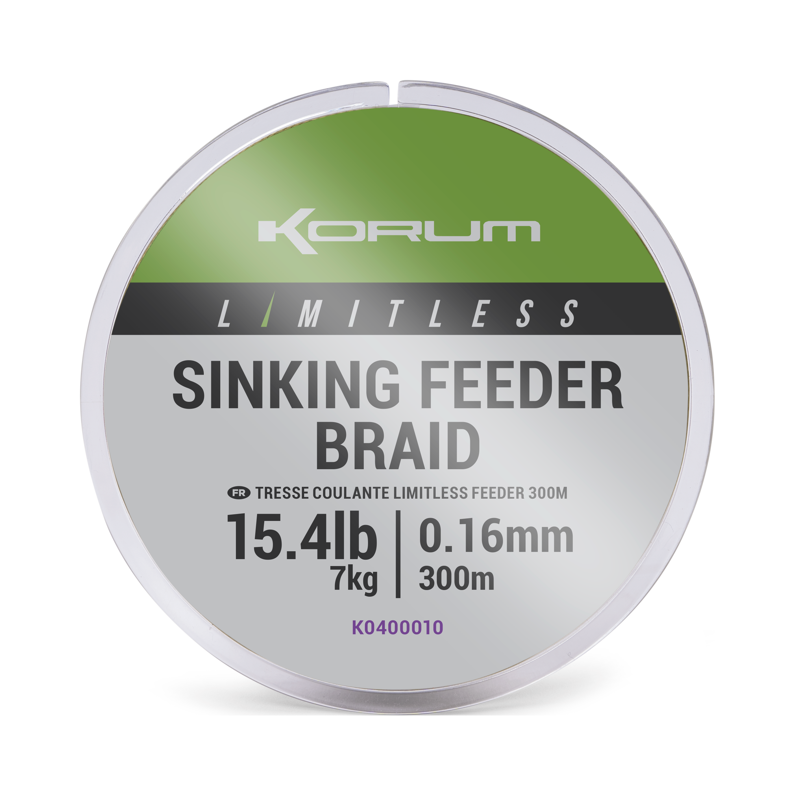 KORUM Limitless Sinking Feeder Braid 0.16mm