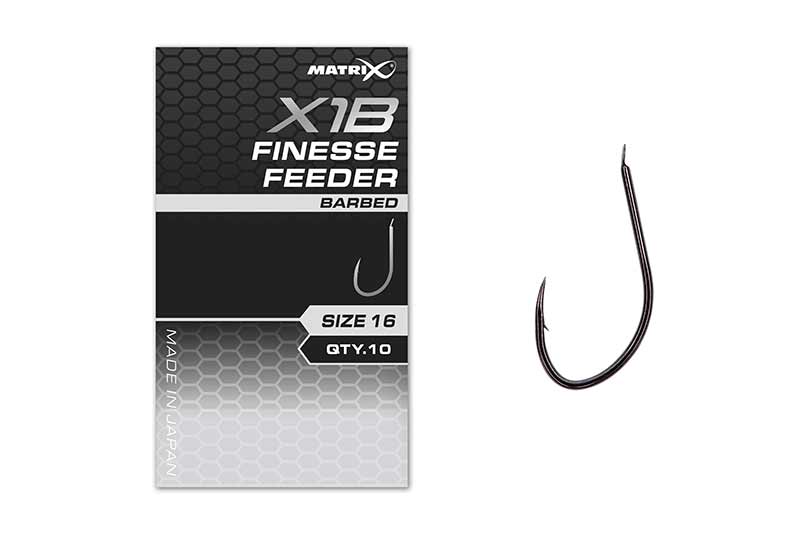 MATRIX X1B - Finesse Feeder Hooks Variant: X1B Finesse Feeder Size 12 Barbed