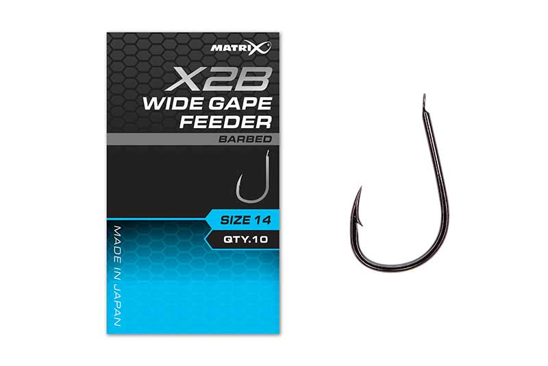 MATRIX X2B - Wide Gape Feeder Hooks Variant: X2B Wide Gape Feeder Size 10 Barbed