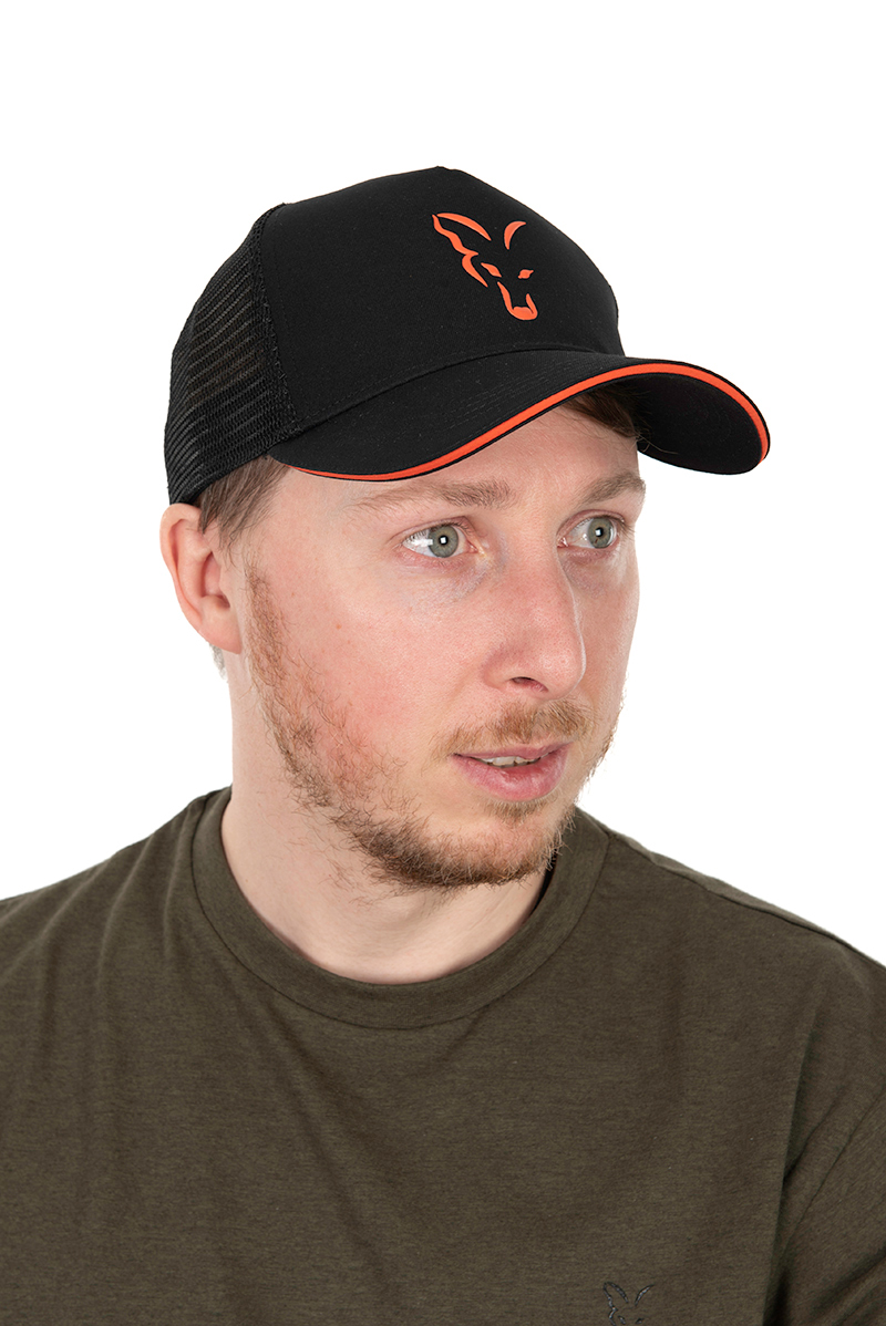 FOX Collection Trucker Cap Black & Orange Variant: Fox Collection trucker B/O