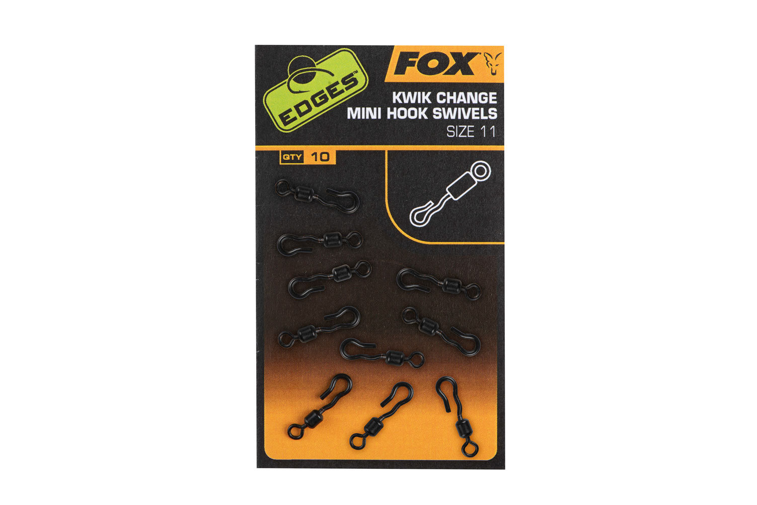 FOX EDGES™ Kwik Change Mini Hook Swivel Variant: Mini Hook Swivels x10