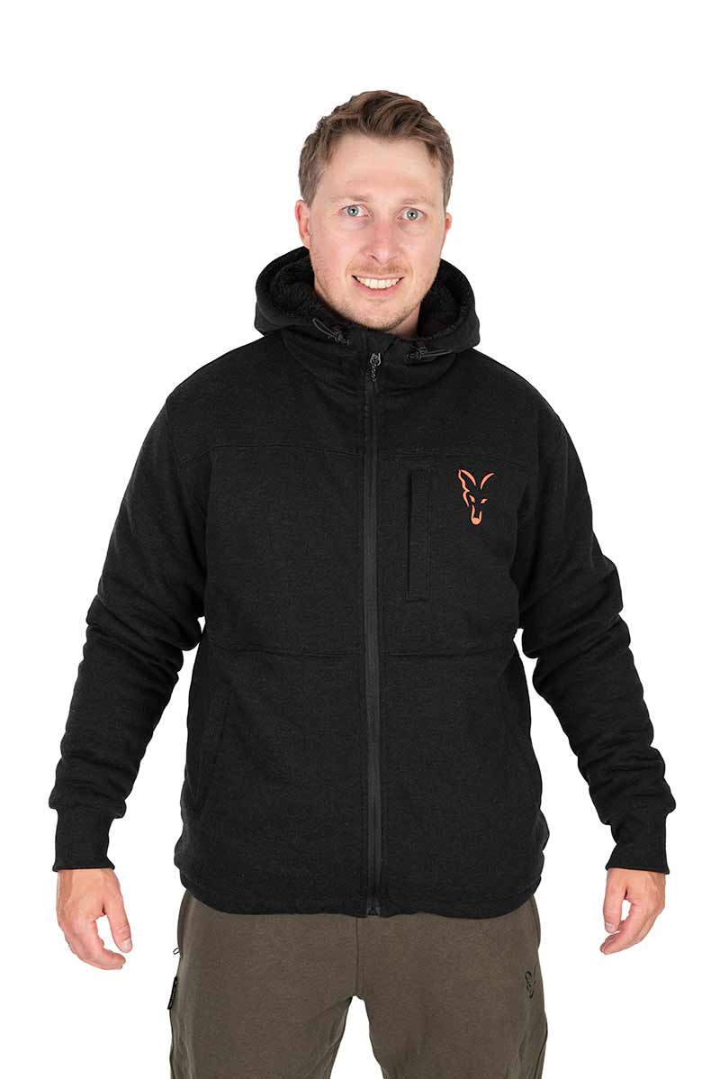 FOX Collection Sherpa Jacket Black & Orange Variant: Fox Collection  Sherpa Jkt  B/O   S