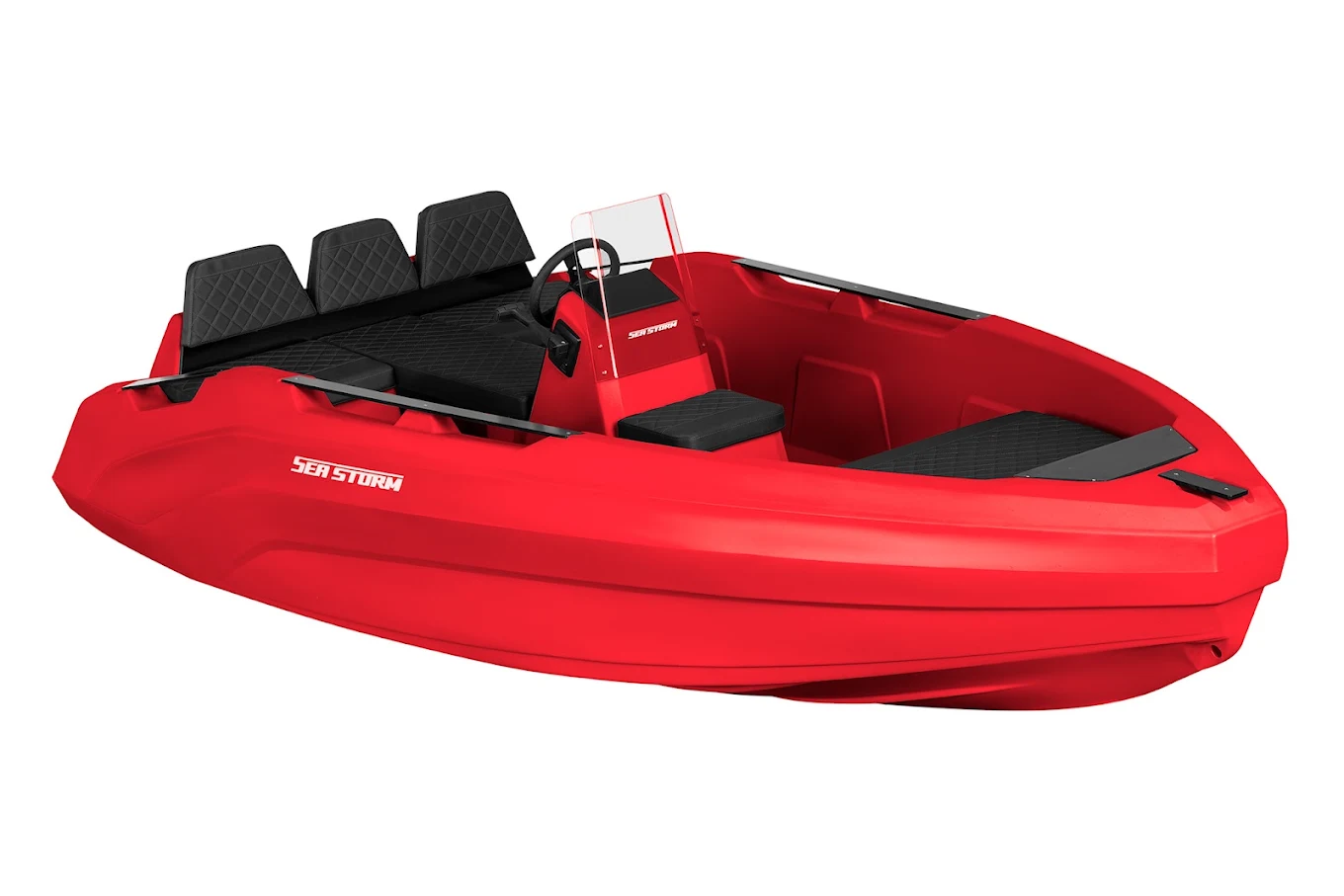 SEA STORM 17 HDPE Extra odolný plastový čln z polyetylénu 518 cm Farba: Červená