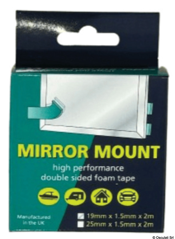 PSP MARINE TAPES Obojstranná penová páska na montáž zrkadla 19 mm x 2 m  Double side foam mirror mounting tape 19mm x 2m