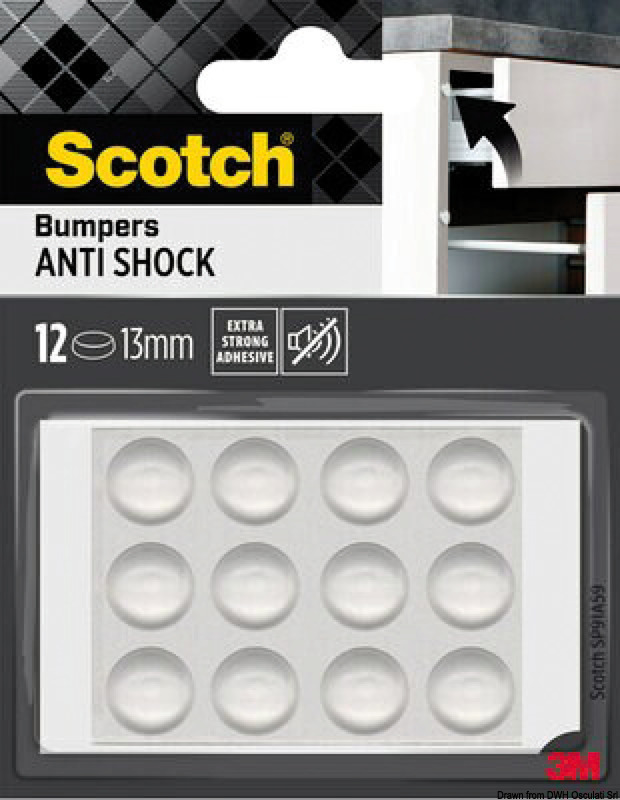 3M Scotch® Anti Shock Bumpers 19 mm - balenie 8 ks  3M Scotch® Anti Shock Bumpers 19 mm - pack 8 pcs