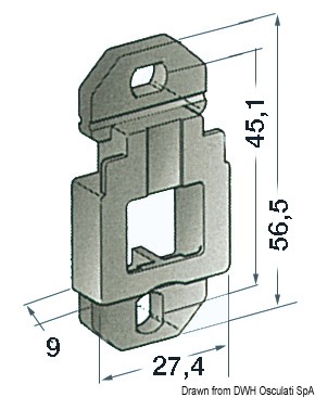 OSCULATI Montážna základňa držiaka poistiek  Fuse holder mounting base