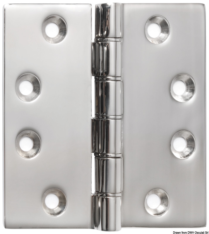 OSCULATI SS záves 102 x 102 x 4 mm  SS hinge 102 x 102 x 4 mm Variant: Záves AISI316, lichobežníkový 153x75x3,6 mm