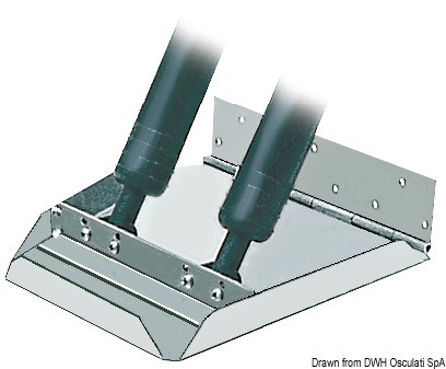 DOUGLAS MARINE Dvojité lemovacie klapky HS 30x30 cm  Twin trim flaps HS 30x30 cm Variant: Paar Trimmklappen HS 30x30 cm