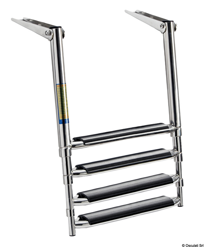 OSCULATI BIG teleskopický rebrík na plošinu 4 stupne  BIG telescopic ladder for platform 4 steps Variant: Výsuvný rebrík BIG na kúpacie plošiny 5…