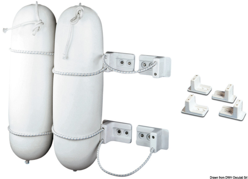 Sada štyroch nylonových držiakov pre blatníky  Four-bracket nylon set for fenders Variant: Set von 4 Fenderhalterungen aus Nylon weiß