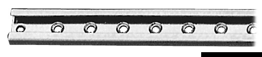 VIADANA SS koľajnica 25 mm (1 m tyč)  SS track 25 mm (1m-bar) Variant: VA oceľový stožiarový žľab 25 mm