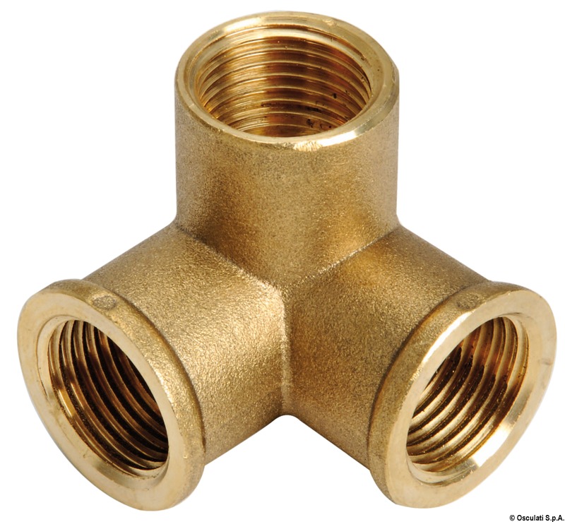 OSCULATI Mosadzný trojcestný kĺb 1/2"  Brass 3-way joint 1/2" Variant: 3-cestné pripojenie mosadz 1/2"