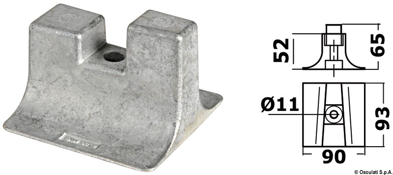 TECNOSEAL Hliníková anóda pre Yamaha 300/350 HP  Aluminium anode for Yamaha 300/350 HP