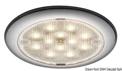 OSCULATI Procion denné/nočné LED stropné svetlo biele + červené  Procion day/night LED ceiling light white + red