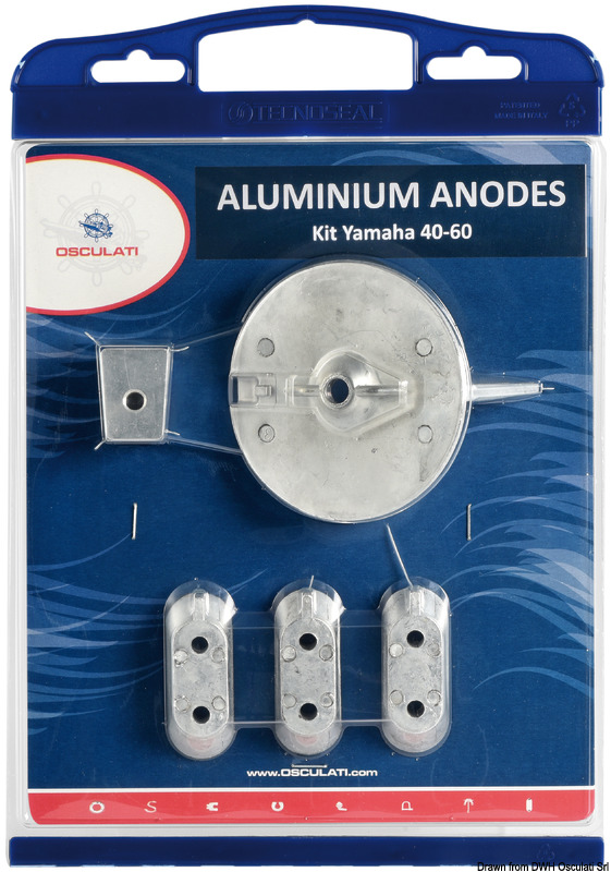 OSCULATI BY TENOSEAL Anódová súprava pre 4-taktné závesné motory Yamaha 40/60 zinok  Anode kit Yamaha 4-stroke outboards 40/60 zinc Variant: Anódová…