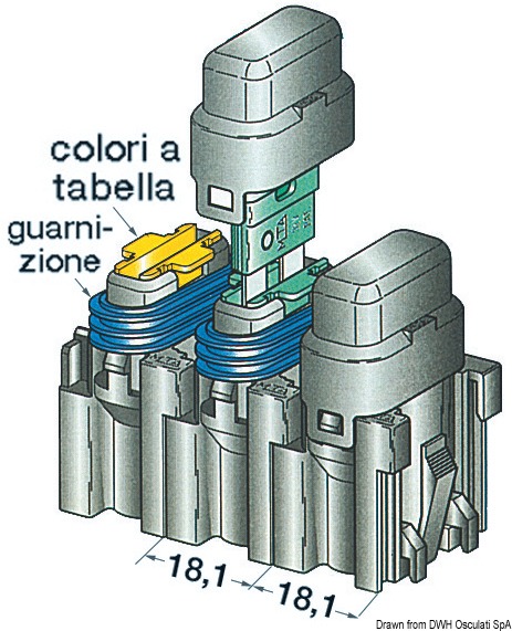 OSCULATI Držiak poistiek s krytom 10 A  Fuse holder w/cover 10 A Variant: Držiak poistiek s krytom 15 A