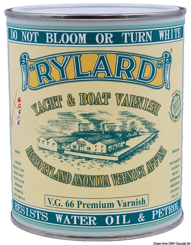 OSCULATI Rylard VG66 Prémiový bezfarebný lak na drevo  Rylard VG66 Premium clear varnish for wood