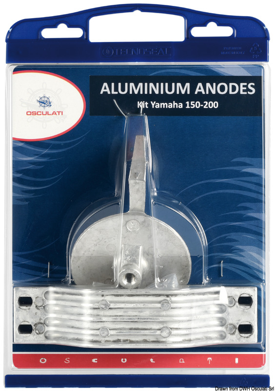 OSCULATI BY TENOSEAL Anódová súprava pre závesné motory Yamaha 150/200 zinok  Anode kit for Yamaha outboards 150/200 zinc Variant: Anódová sada pre…