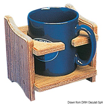 ARC Teakový držiak na šálky a plechovky 125x115x100 mm  Teak cup & tin holder 125x115x100 mm