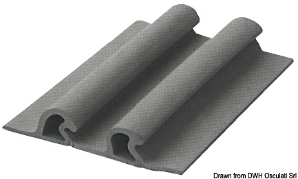 OSCULATI Dvojité trenie 115x21,4 svetlosivá RAL 7035  Double rubbing strake 115x21.4 light grey RAL 7035 Variant: Schutzprofil, doppelt 115x21,4…