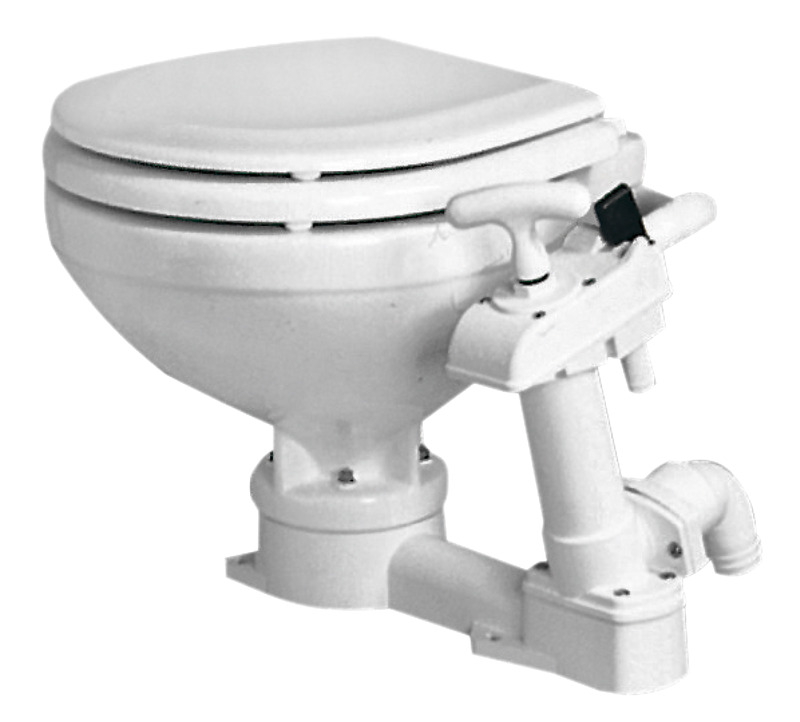 OSCULATI Ručná toaletná jednotka s veľkým plastovým sedadlom  Manual toilet unit big plastic seat Variant: Manuelles WC compact Holz Toilettenbrille