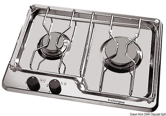 TECHIMPEX Techimpex varná jednotka 2 horáky  Techimpex hob unit 2 burners Variant: Plynová varná doska Techimpex s 3 horákmi