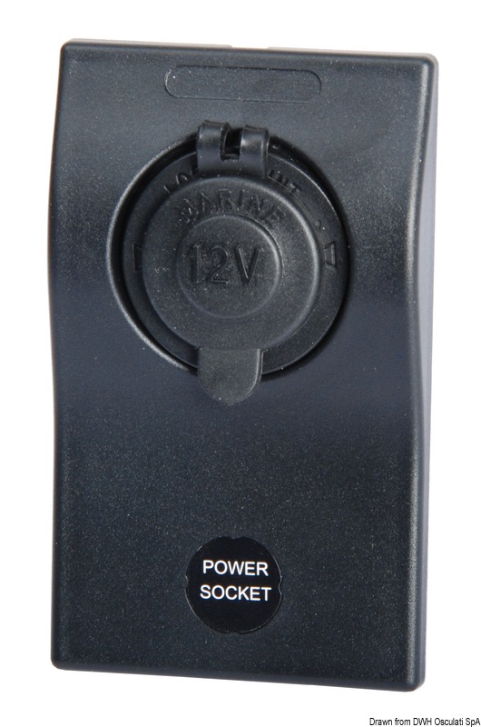 OSCULATI Zásuvka prídavného napájacieho modulu  Additional module power supply socket Variant: Prídavný modul dvojitý voltmeter