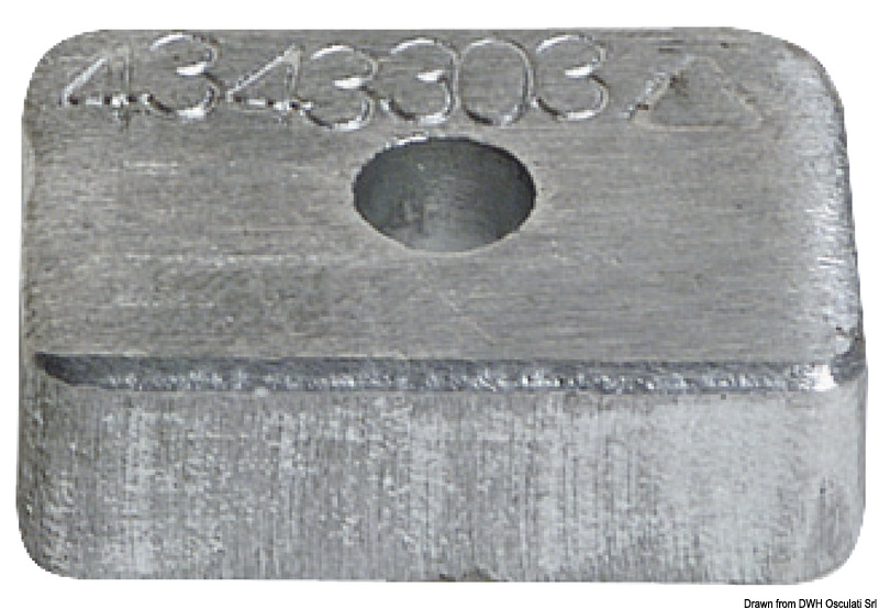 TECNOSEAL Hliníková anóda pre Mercury 4/5/6 HP  Aluminium anode for Mercury 4/5/6 HP Variant: Hliníková anóda pre Mercury 4/5/6 hp
