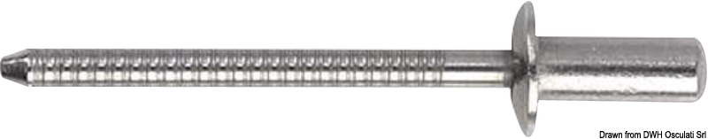 OSCULATI SS čap štandardná hlava 4 x 10 mm  SS stud standard head 4 x 10mm Variant: VA oceľový nit s normálnou hlavou 4 x 10 mm